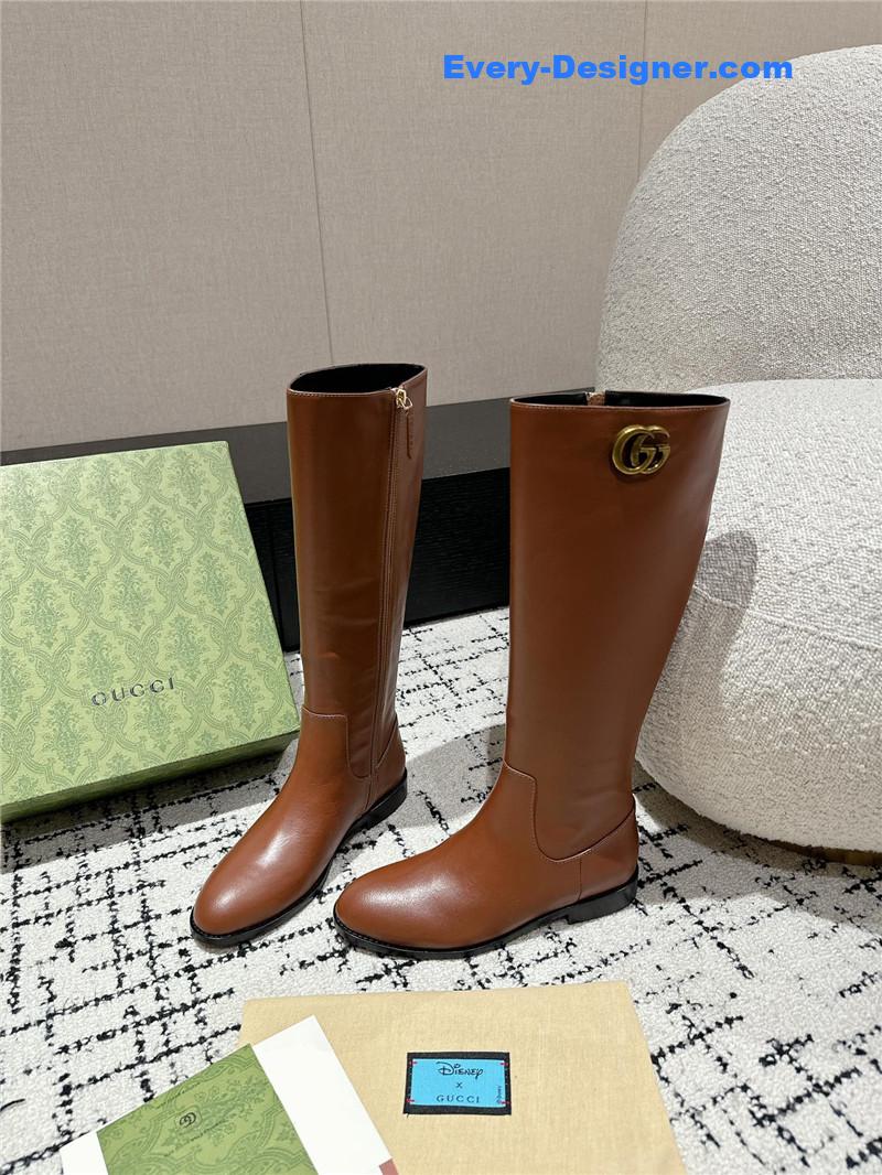 Gvc*1 gg signature over-the-knee boots in brown