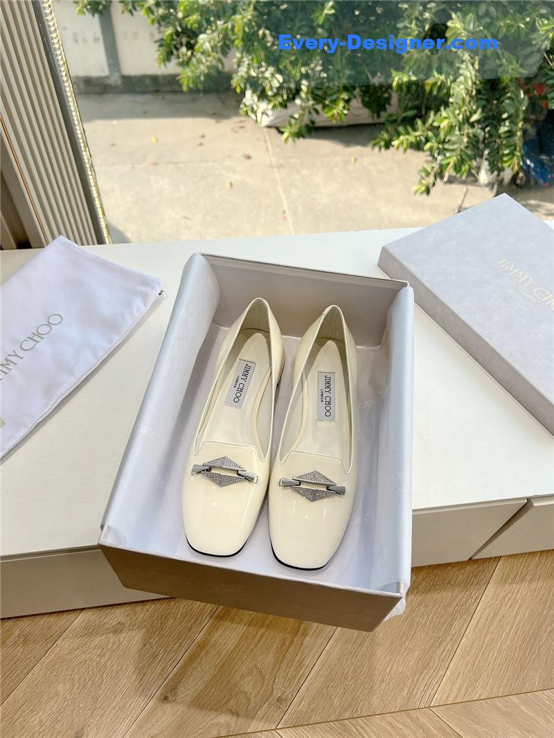 J1m*y Ch00 ravi bamboo nappa leather flats