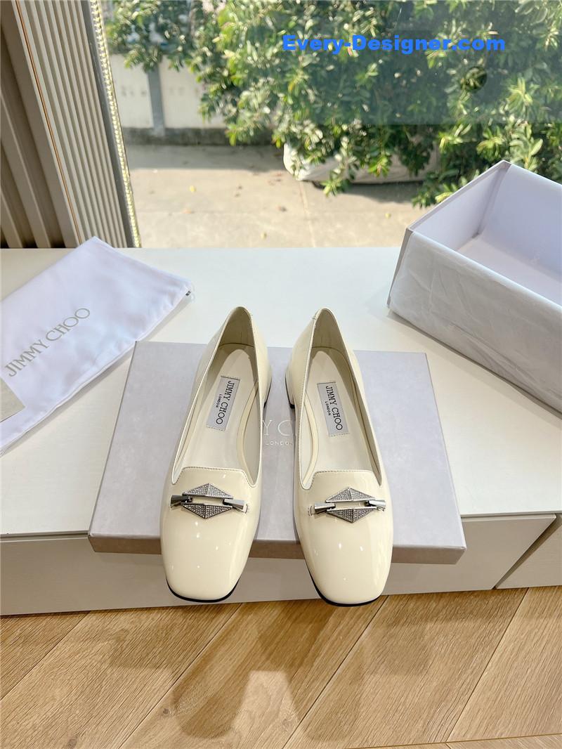 J1m*y Ch00 ravi bamboo nappa leather flats