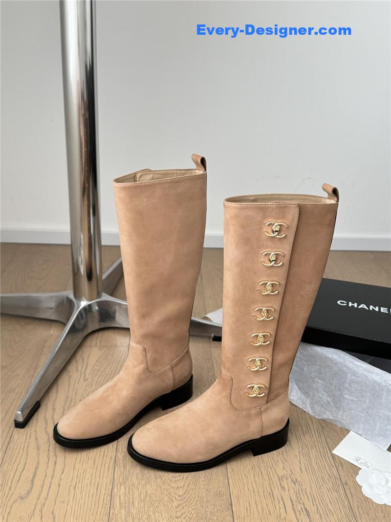 Ch**el suede high boots for women