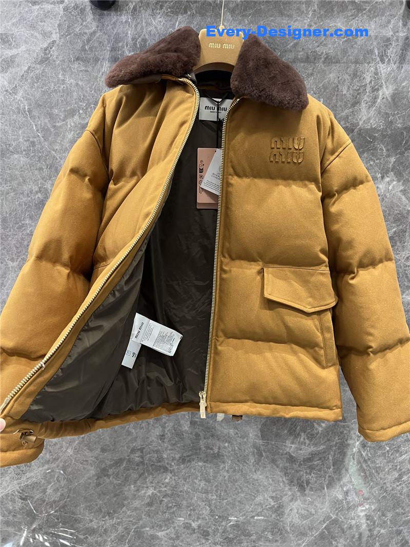 M1um1u fur collar down jacket