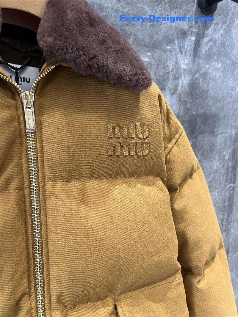 M1um1u fur collar down jacket