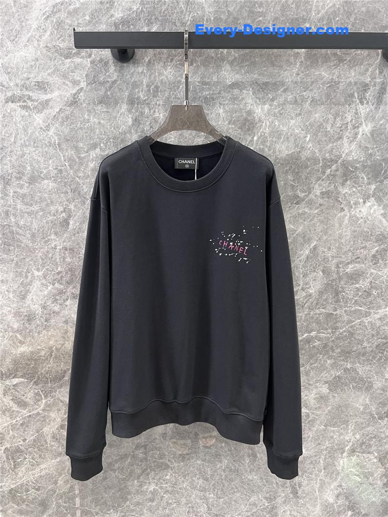 Ch**el graffiti print sweatshirt grey