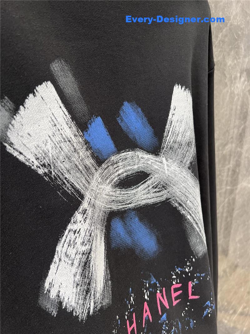 Ch**el graffiti print sweatshirt grey