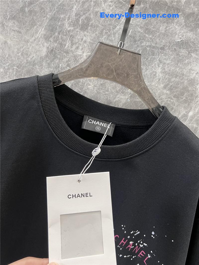 Ch**el graffiti print sweatshirt grey