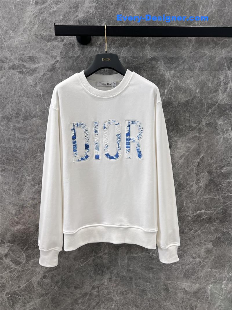 D10r logo appliqué sweatshirt white