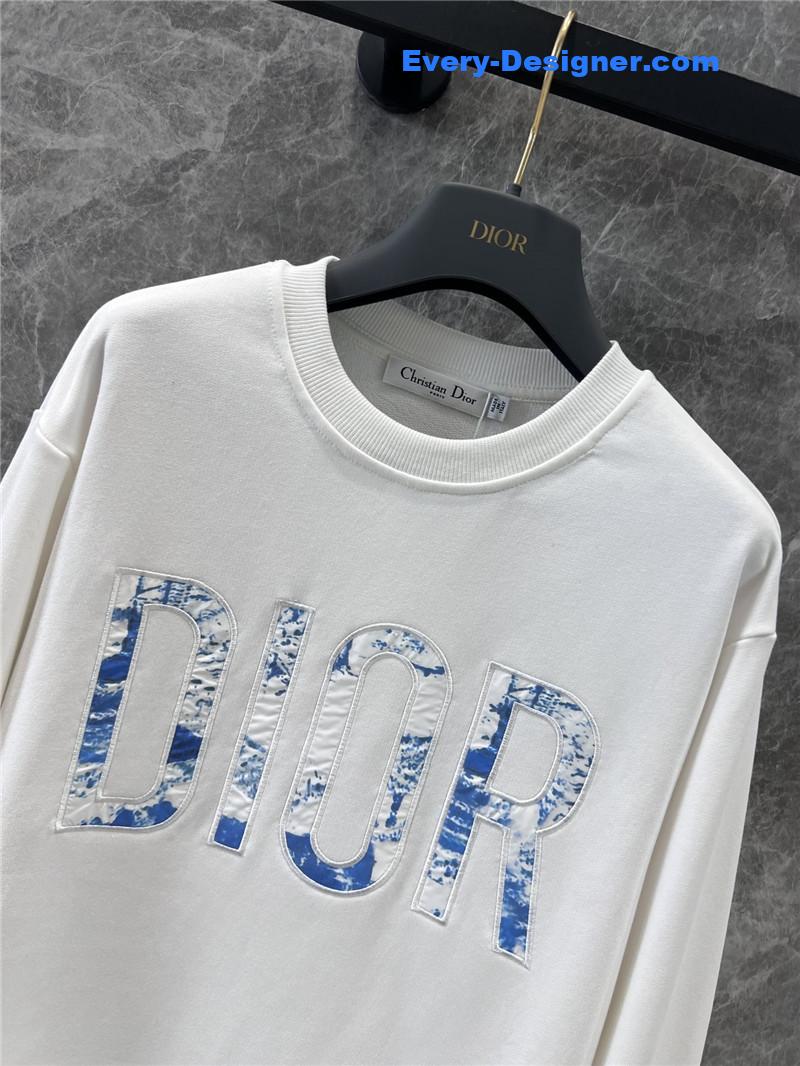 D10r logo appliqué sweatshirt white