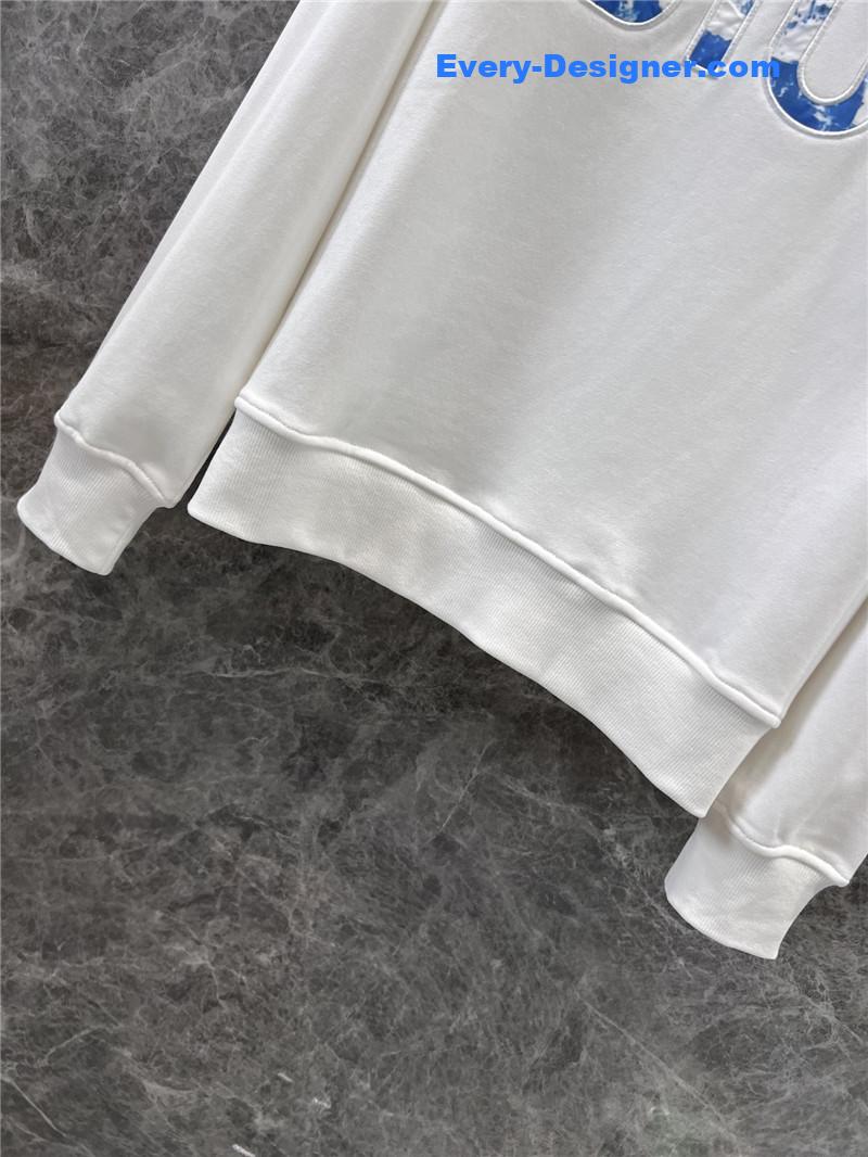 D10r logo appliqué sweatshirt white