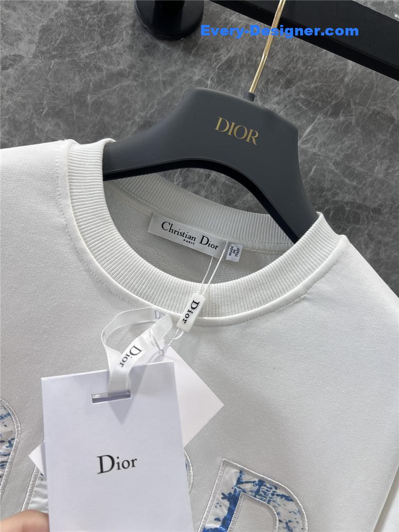 D10r logo appliqué sweatshirt white