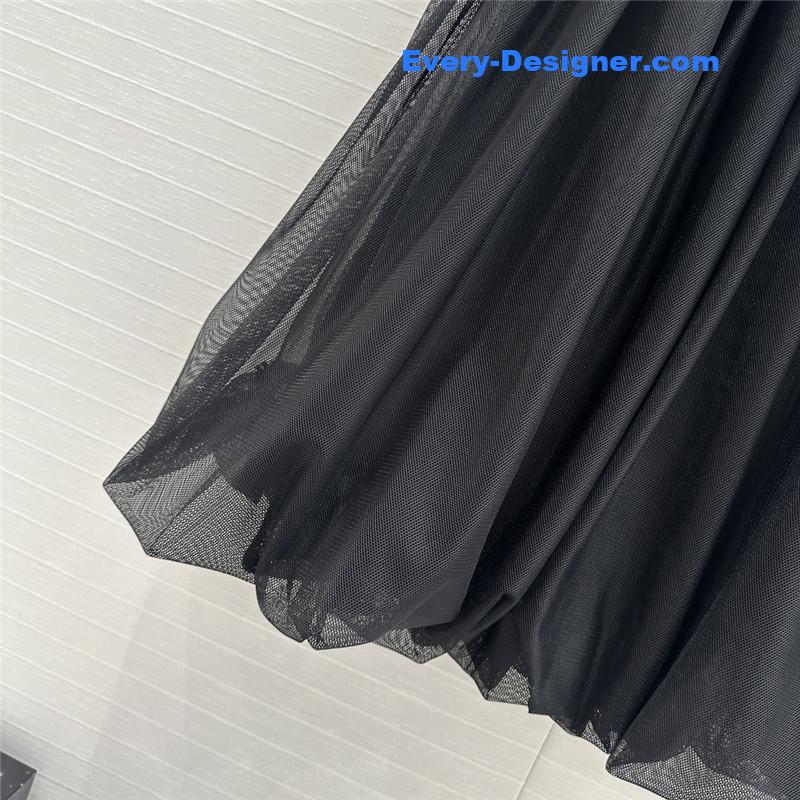 D10r mesh balloon long skirt