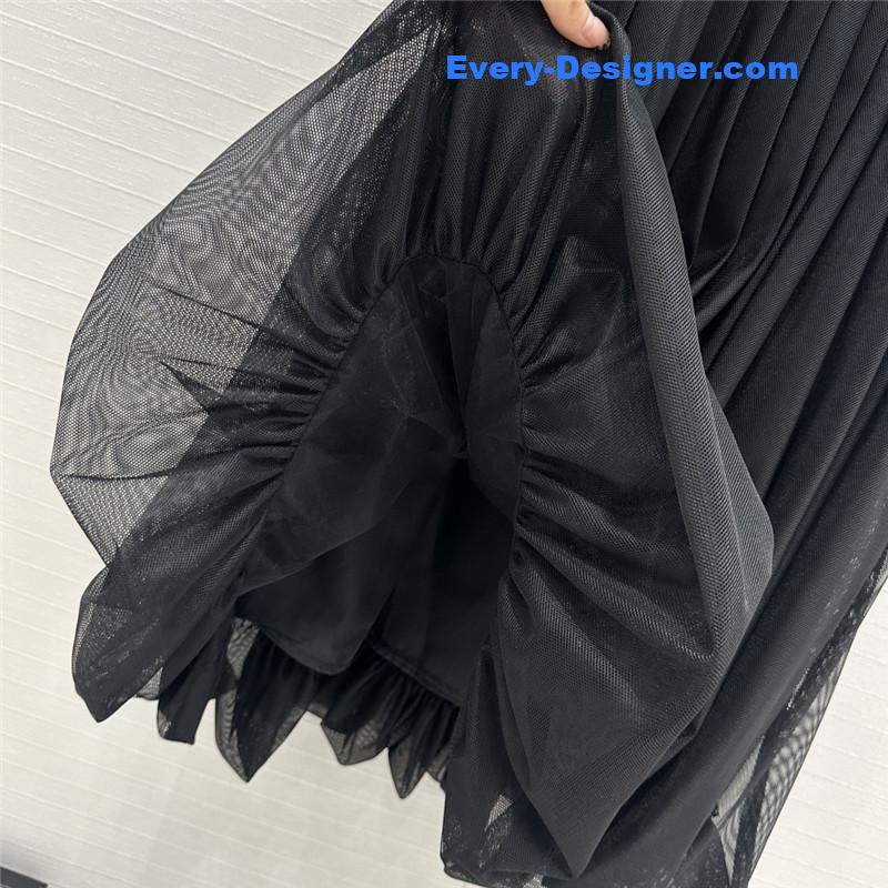 D10r mesh balloon long skirt