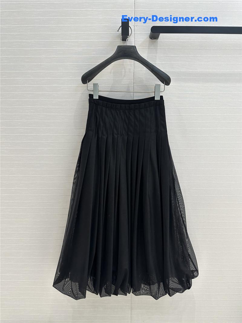 D10r mesh balloon long skirt