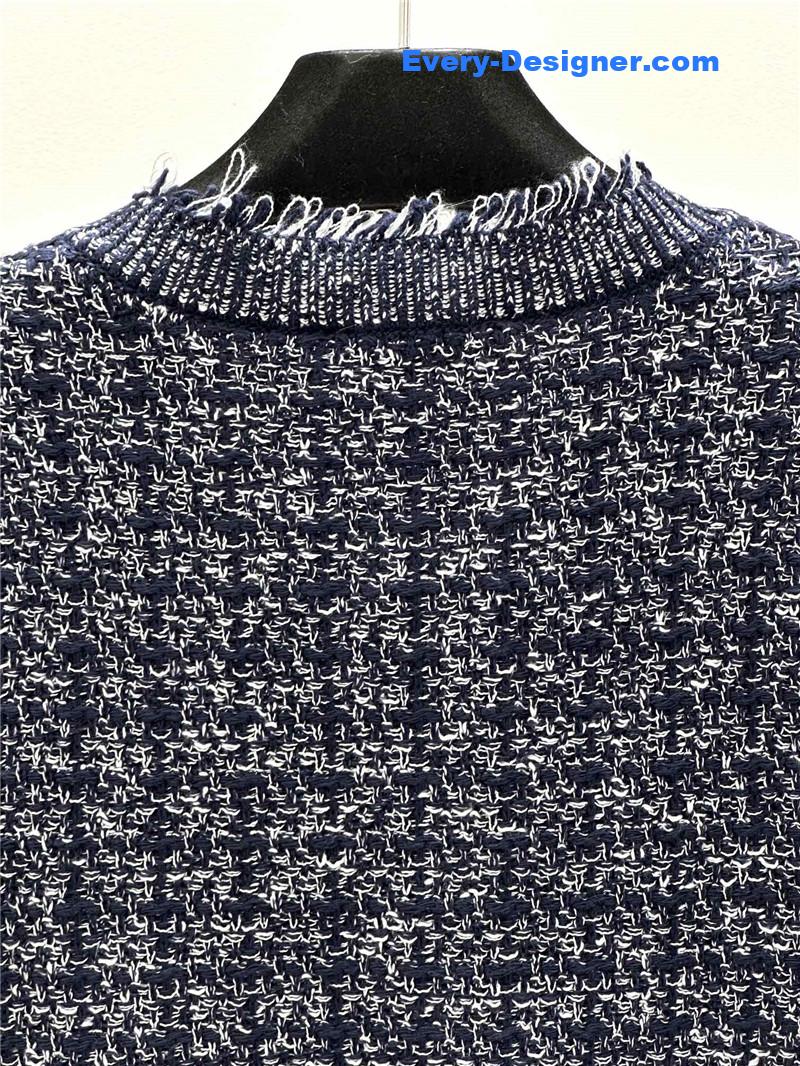 Ch**el check multiple colors jacket navy