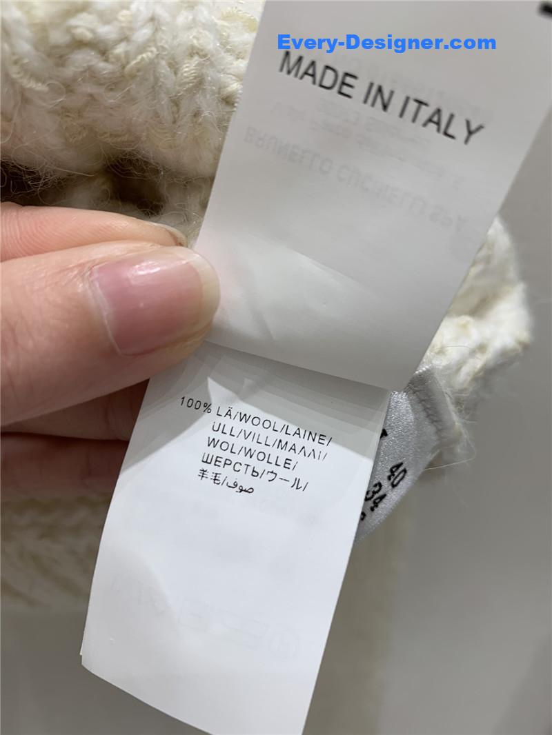 BC Sequined Rib-Knit Sweater White