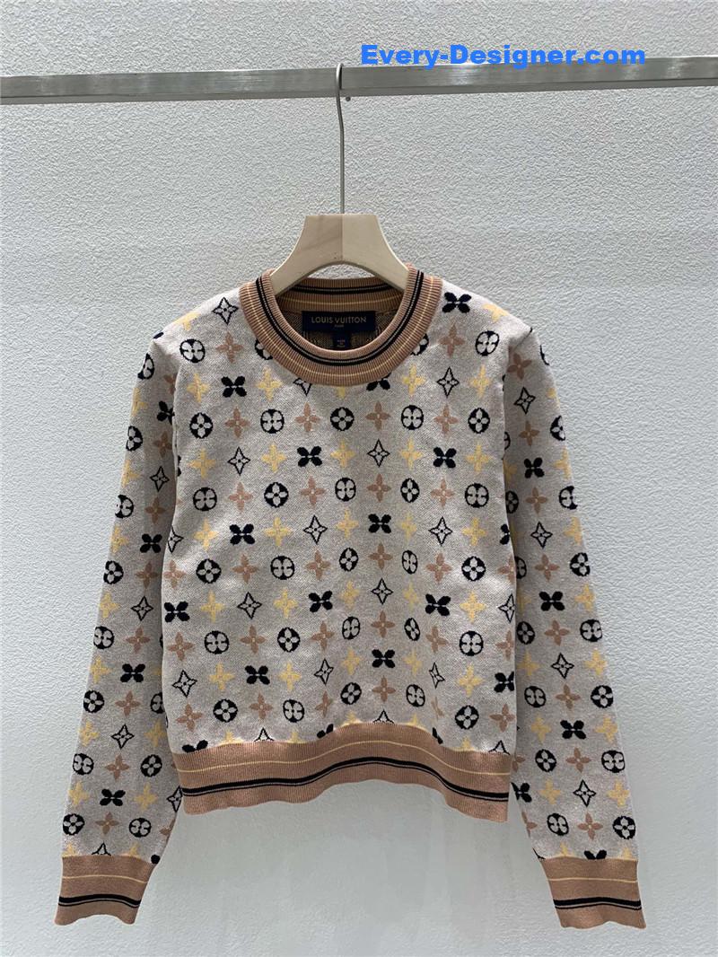 l0vis Vvtt0n kaleidoscope short knit top beige