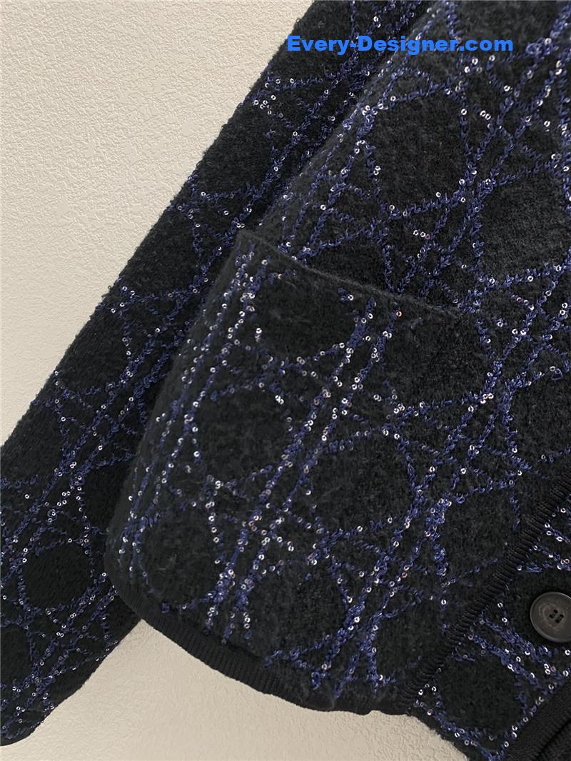 D10r jacquard knitted jacket