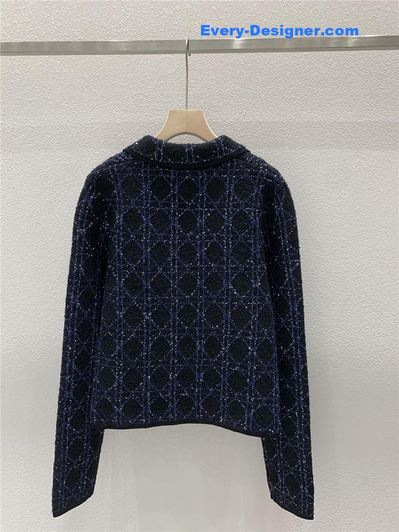 D10r jacquard knitted jacket