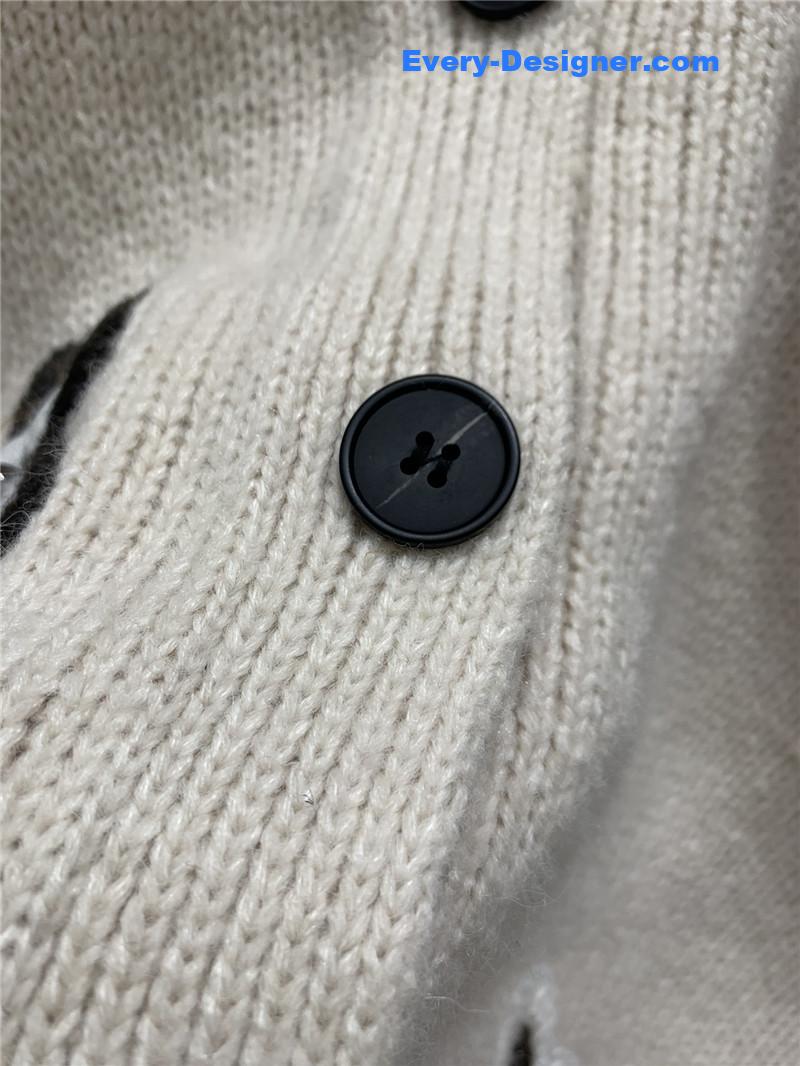 Va1e*ntin0 floral embellished cardigan in beige