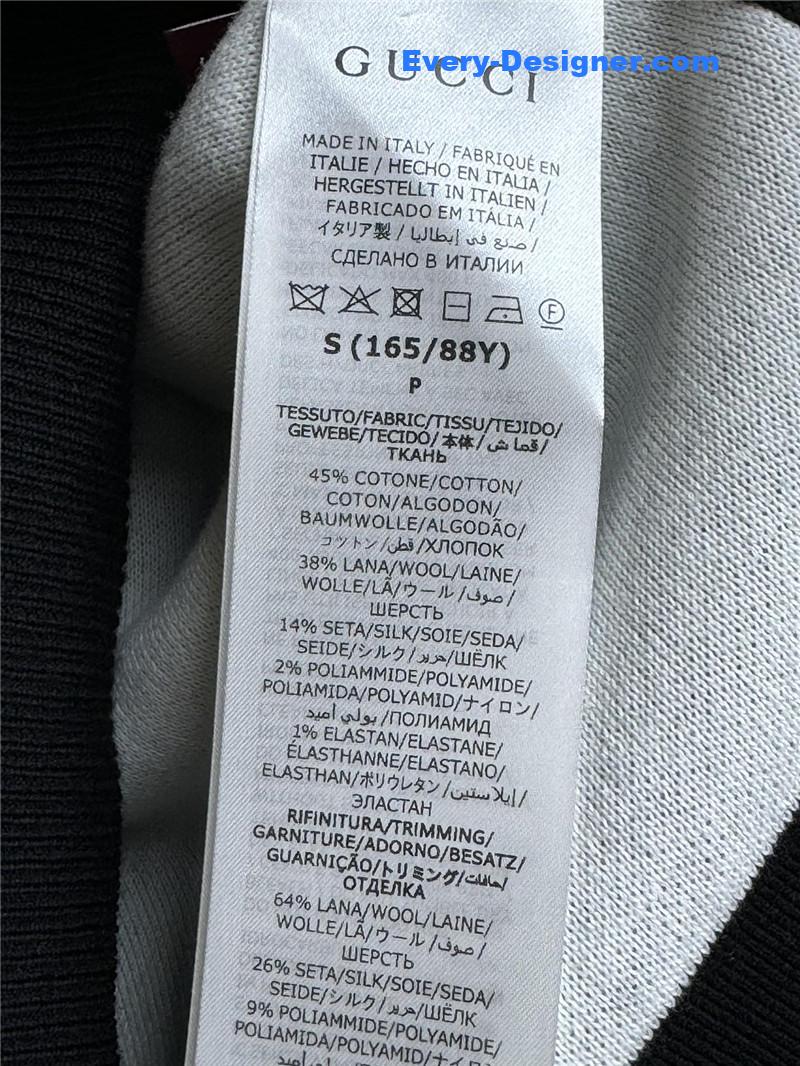 Gvc*1 short intarsia wool cardigan