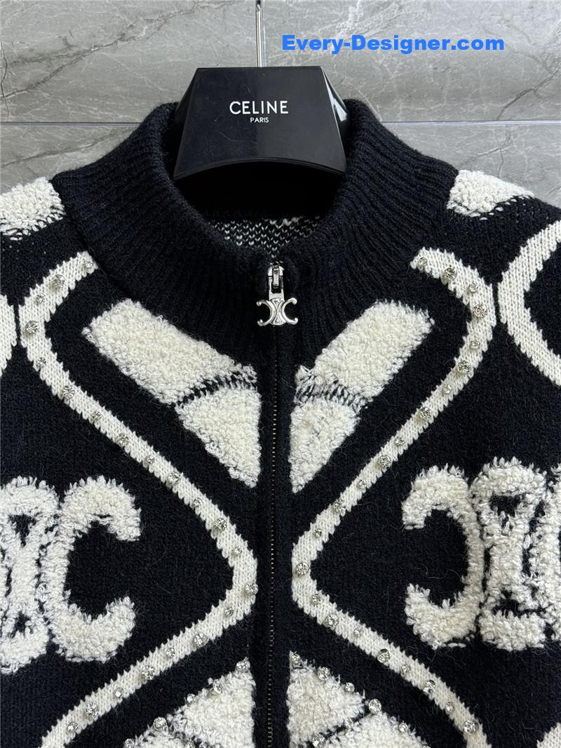 Ce1i*e collision lamb cardigan jacket