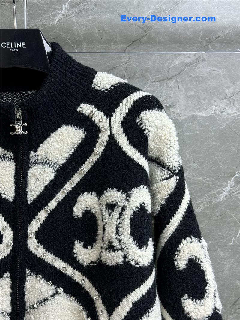 Ce1i*e collision lamb cardigan jacket