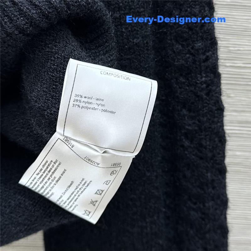 Ch**el hooded knitted sweater navy