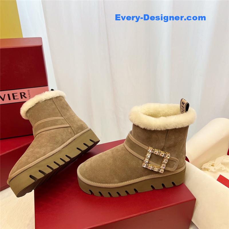 Roger Vivier Viv’ Winter Suede Ankle Boots