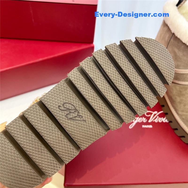 Roger Vivier Viv’ Winter Suede Ankle Boots