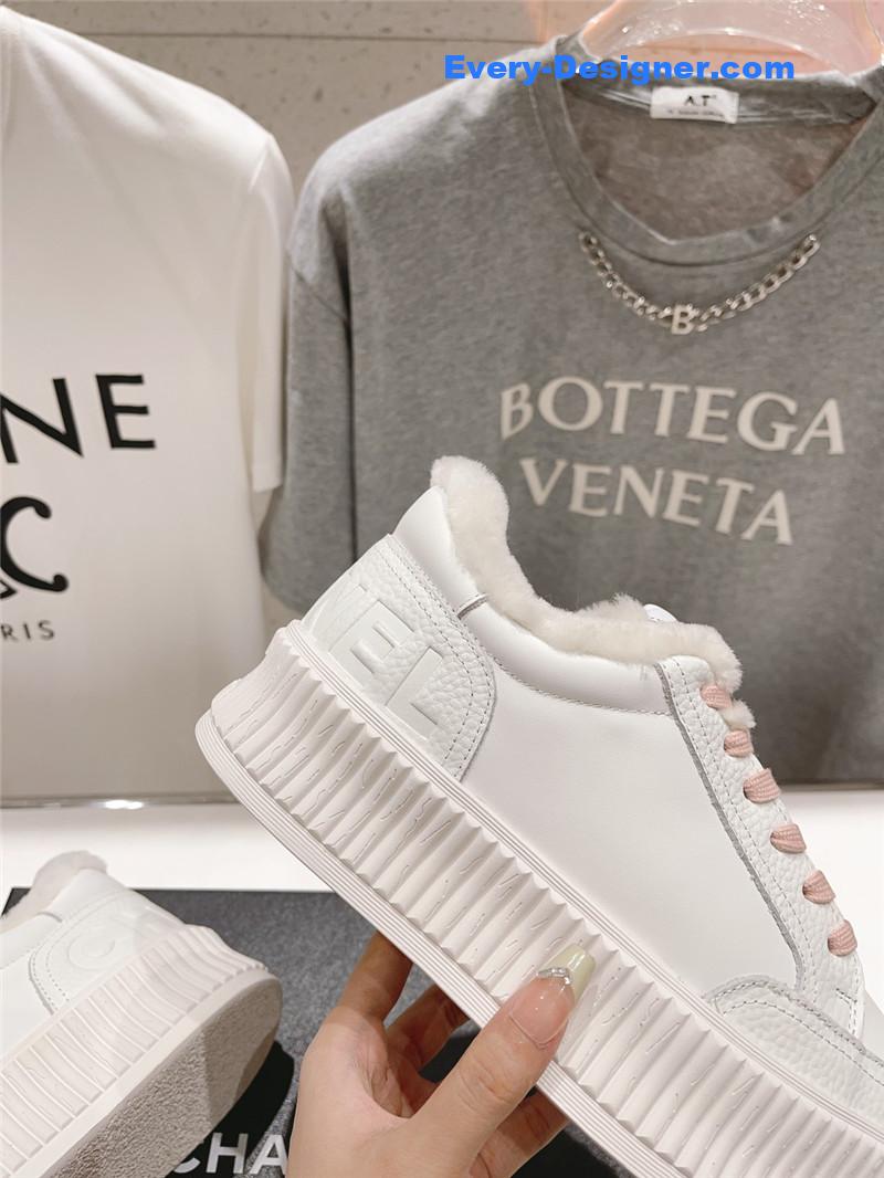 Ch**el lace-up platform sneakers