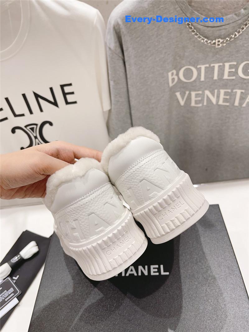 Ch**el lace-up platform sneakers