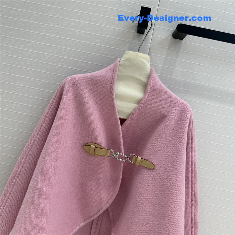 louis vuitton LV wool knitted cape coat