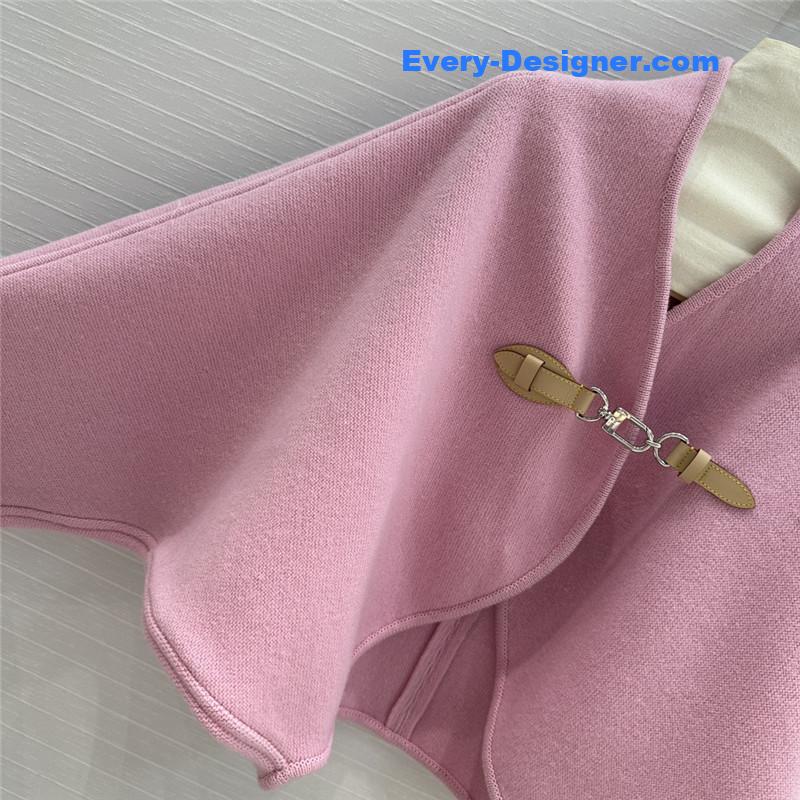 louis vuitton LV wool knitted cape coat