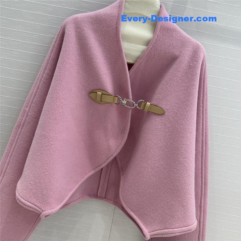louis vuitton LV wool knitted cape coat