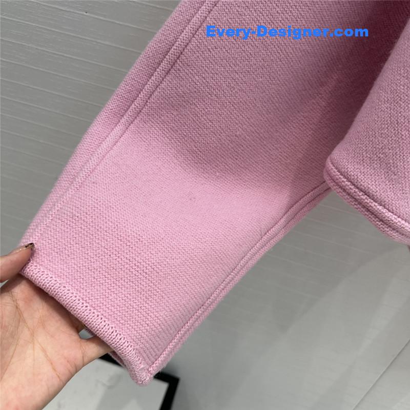 louis vuitton LV wool knitted cape coat