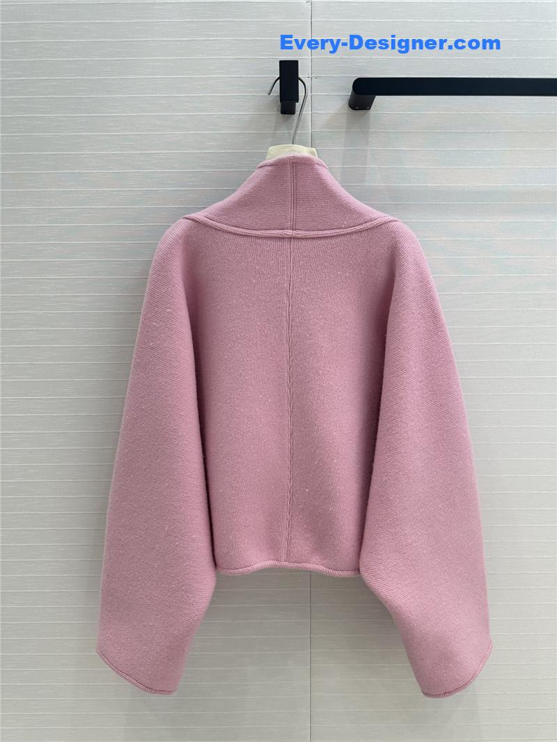 louis vuitton LV wool knitted cape coat