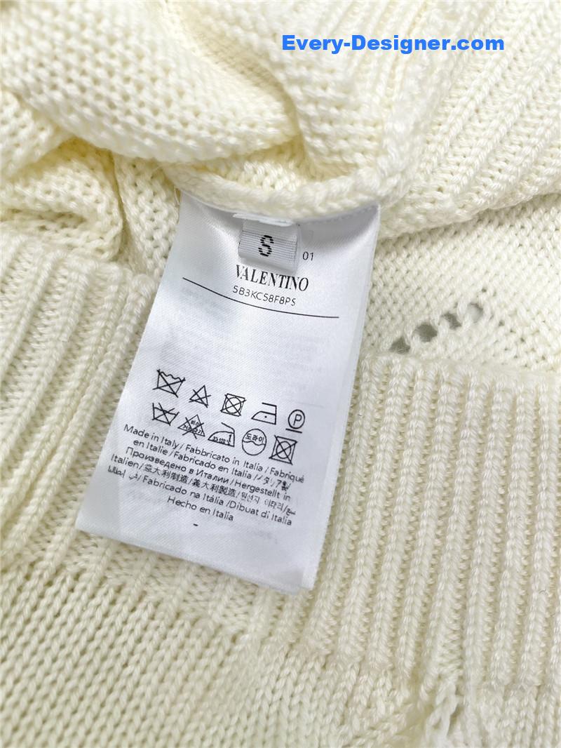 Va1e*ntin0 embroidered wool sweater