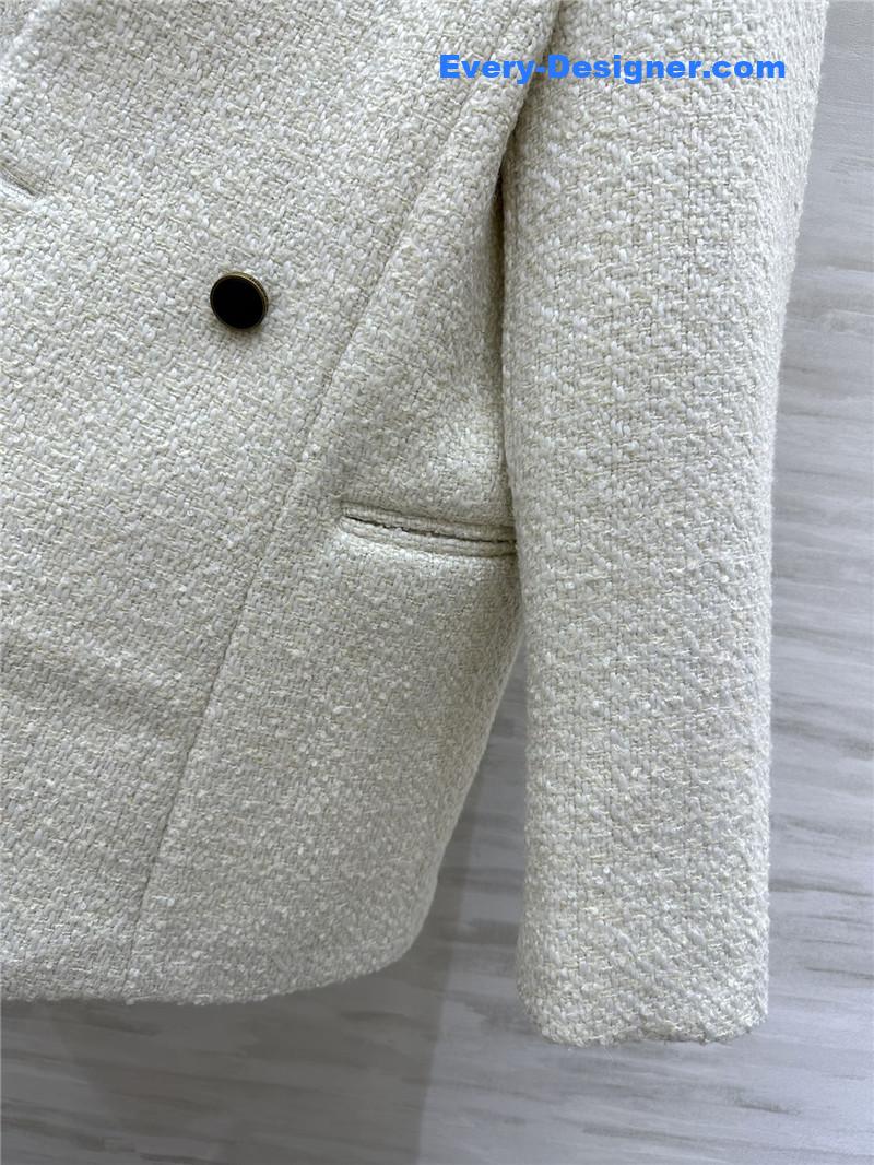 Y51 wool v-neck coat