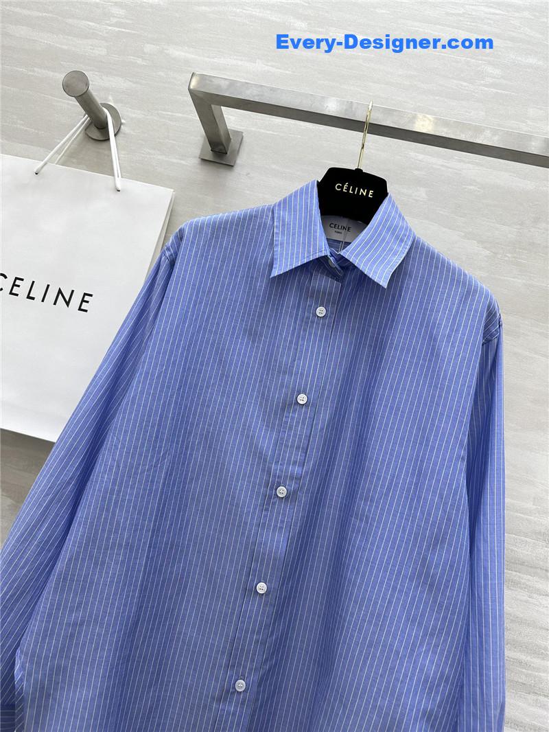 Ce1i*e striped silk-cotton shirt