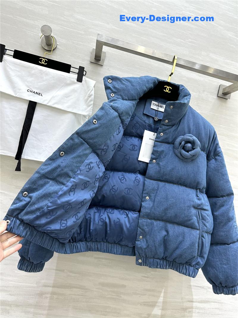 Ch**el denim jacket down coat