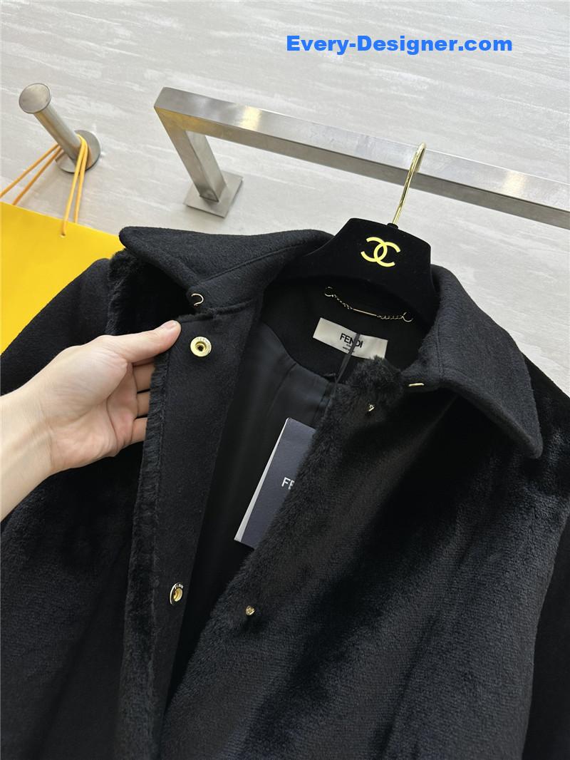 F**di long wool coat