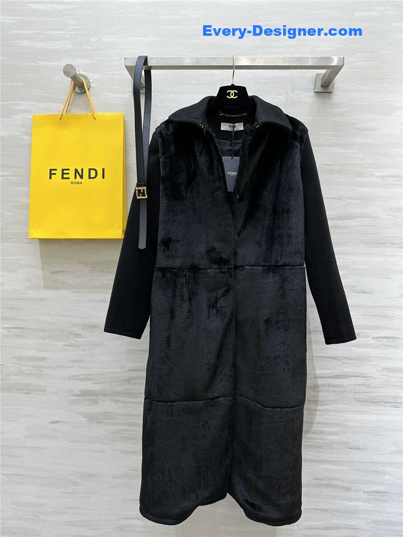 F**di long wool coat