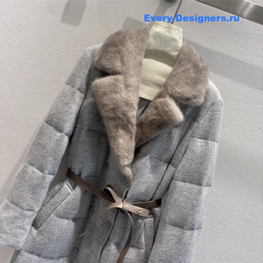 L0r0 P1ana wool cashmere mink down jacket