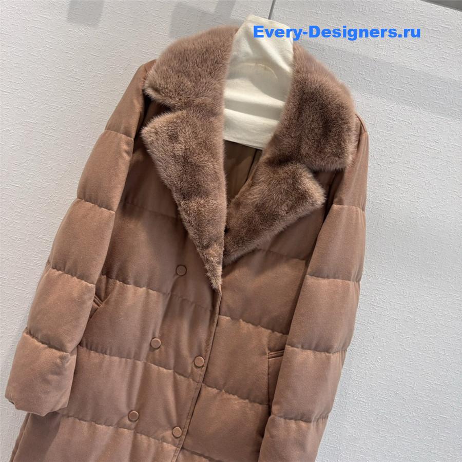 L0r0 P1ana mink collar goose down jacket