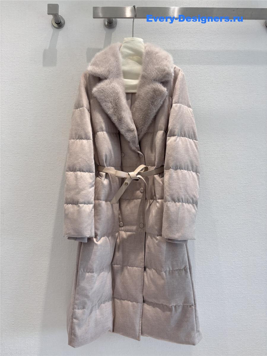 L0r0 P1ana mink collar goose down jacket