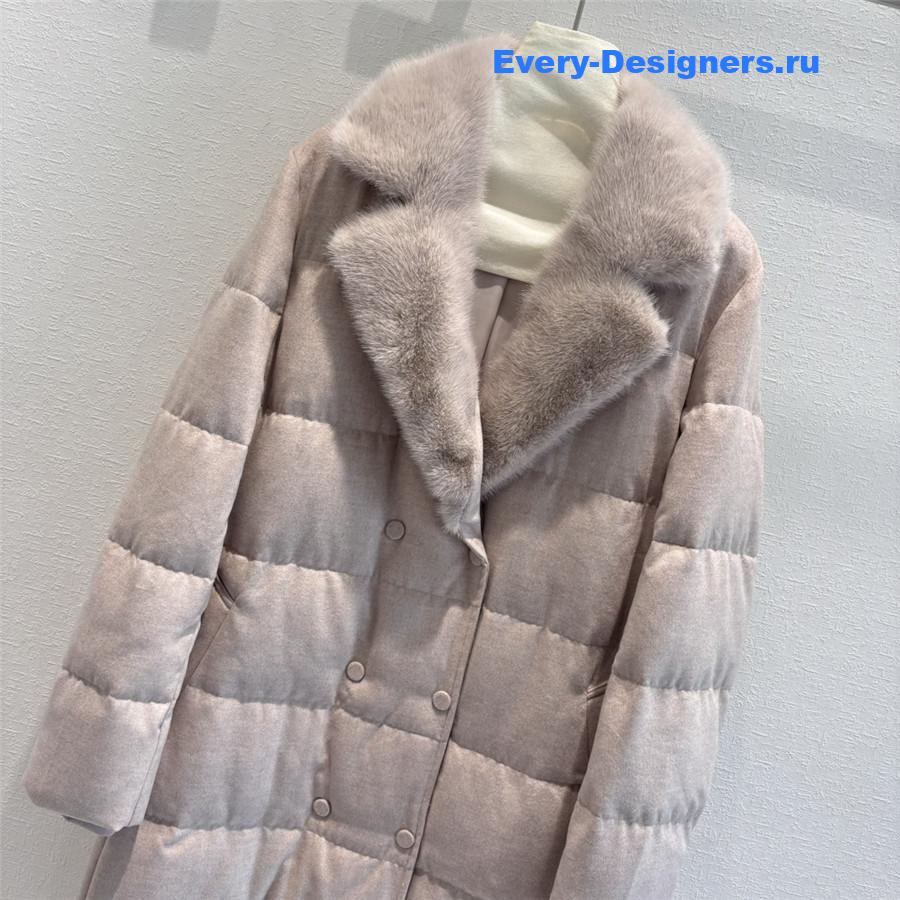 L0r0 P1ana mink collar goose down jacket