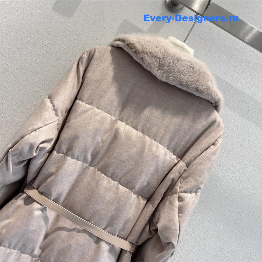 L0r0 P1ana mink collar goose down jacket
