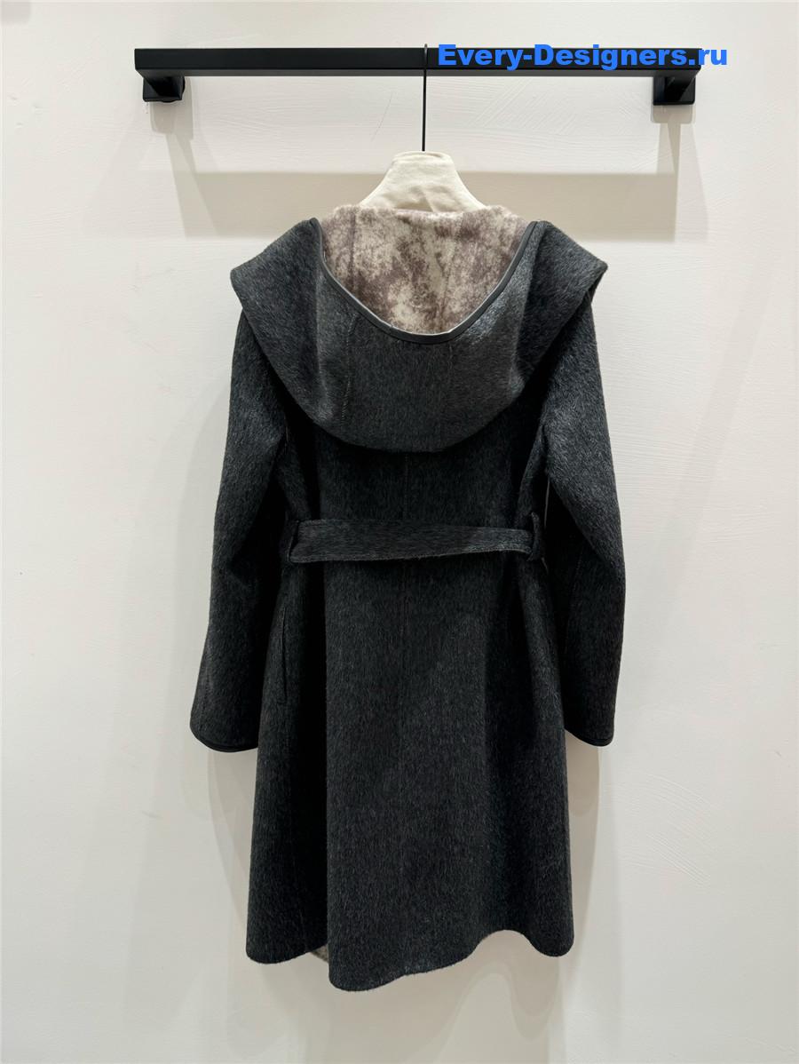 D10r belted cashmere coat