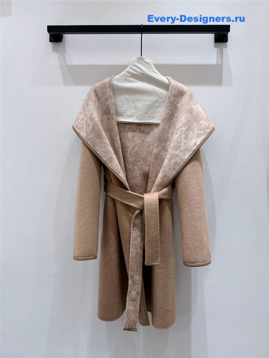 D10r belted cashmere coat