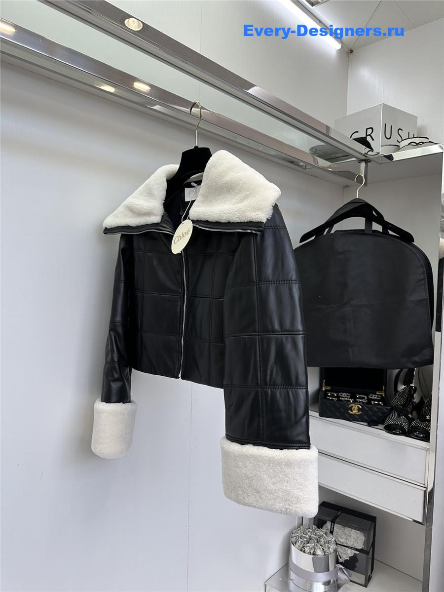 Chloé short leather jacket