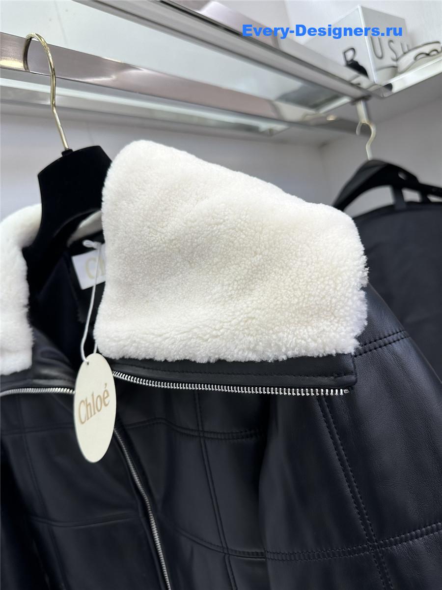 Chloé short leather jacket